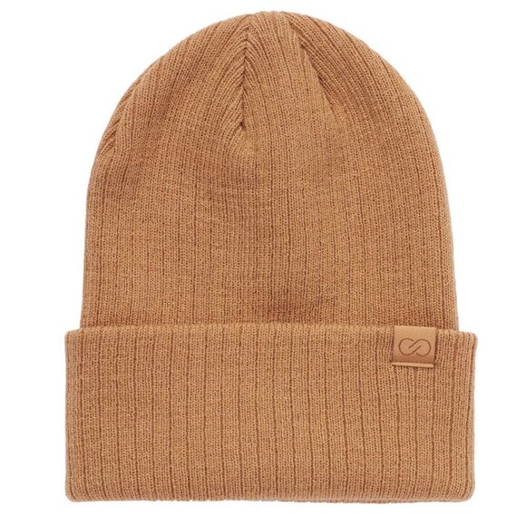 NWT CALIA Essential Ribbed Brown Winter Beanie - Picture 4 of 6